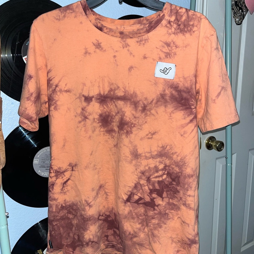 DUTCH BROS Orange Tie-Dye Short Sleeve Tee WOMENS L